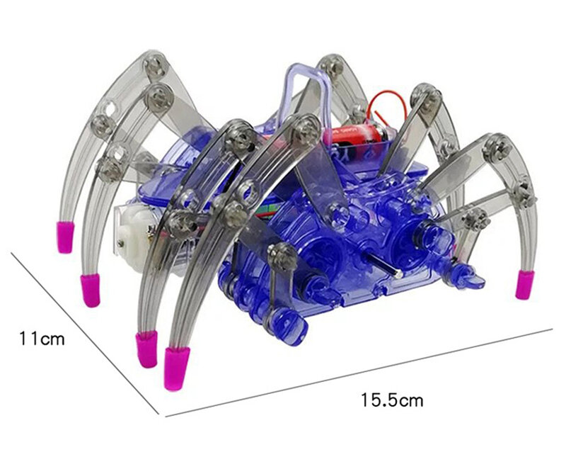 Fai da te assemblare intelligente ragno elettrico Robot giocattolo educativo Kit fai da te vendita calda assemblaggio costruzione Puzzle giocattoli di alta qualità
