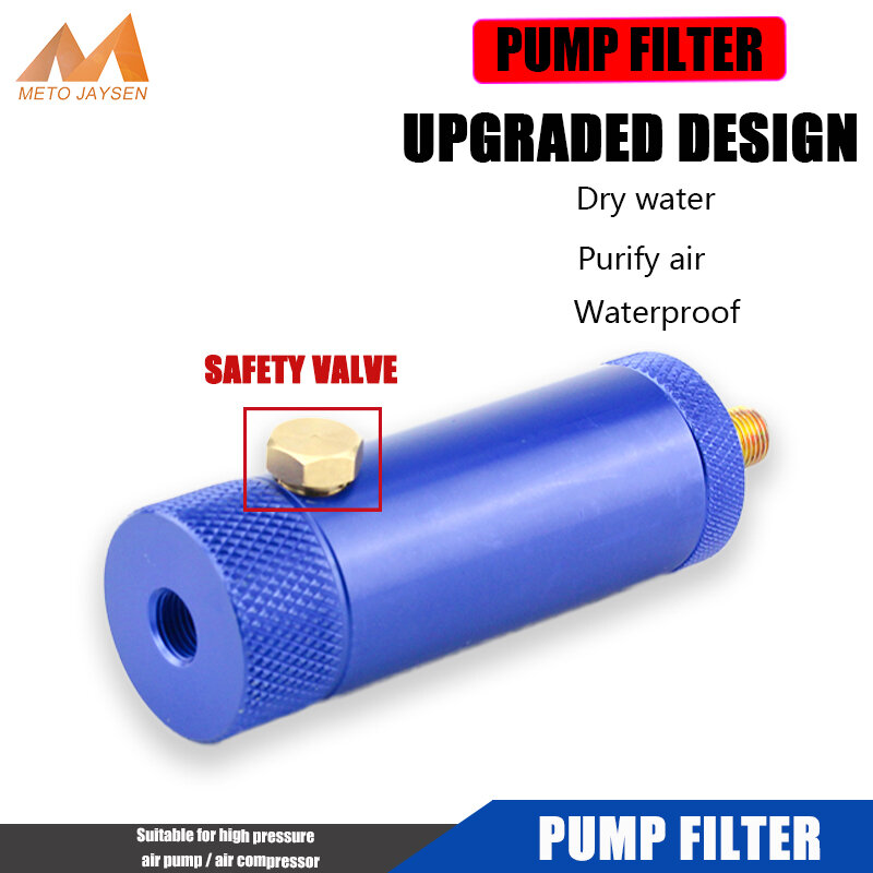 Filtro pompa manuale M10x1 separatore acqua-olio con attacchi rapidi tubo pressione 50cm 300bar 4500psi