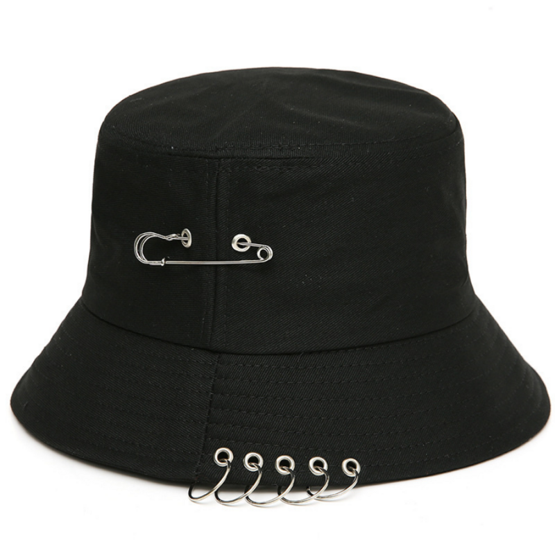 Foldable Circle Pin Bucket Cap Breathable Sun Protection Fisherman Hat For Men Women Summer Travel Sports Hiking Beach Bob Hats