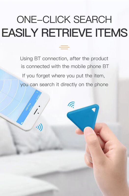 Smart Home Security Protection Anti-Lost Tracking Air Tag Key Child Finder Pet Tracker Location Bluetooth Tracker Car