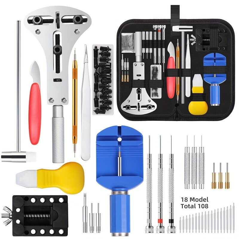 Kit de herramientas de reparación de relojes, Kit de barra extractora de cajas, marca de conveniencia, 147 unids/set