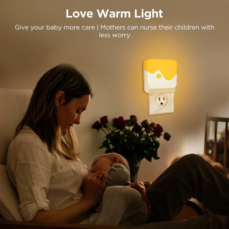 Luz Noturna, Luz Noturna, Brilho Ajustável, Sensor, Luzes do corredor, Bebê, Quarto das crianças, Lâmpada de parede, UE, UK Plug