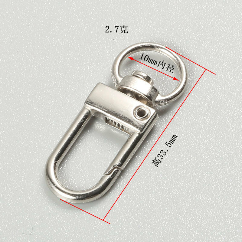 Zinc Alloy Head End Clasp Internal Dia. 8/10mm 1pcs Fit Belt Key Chain Bracelet DIY Charms Fittings Accossory as Women Kids Gift