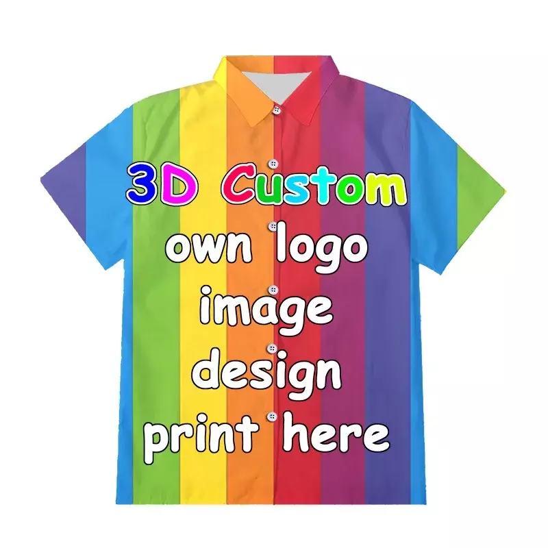 Hello Friends, DIY 커스텀 디자인, 나만의 스타일, 3D 프린트 셔츠, 오버사이즈 셔츠