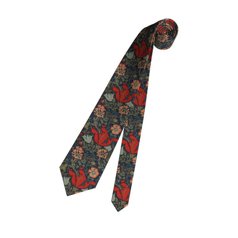 William Morris Compton sztuka kwiatowa krawat w stylu Nouveau męski spersonalizowany jedwabny krawaty na wesele