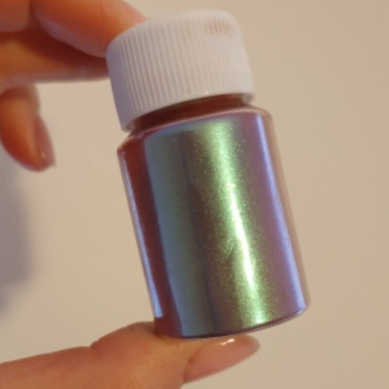10g Chameleon Mica Pearl Nail Glitter Powder High Gloss Neon Fine Powder Aurora Pearlescent Manicure Polish Pearl Glitter Powder