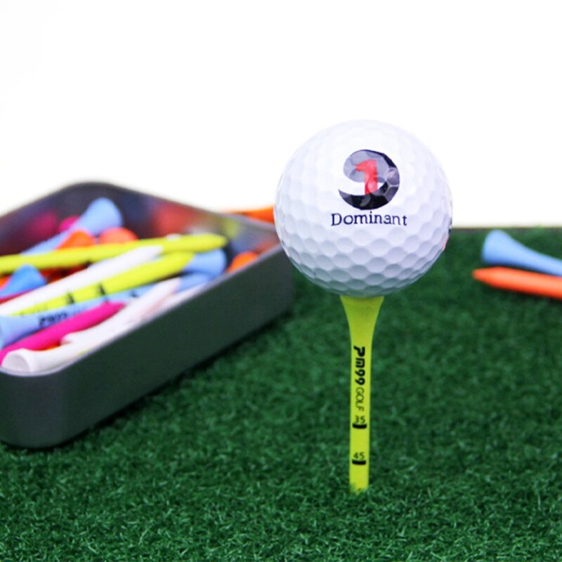 Sisi berputar & gesekan profesional warna acak 42/70/83mm kayu Golf tee Golf bola pemegang aksesoris Golf dengan tempat penyimpanan