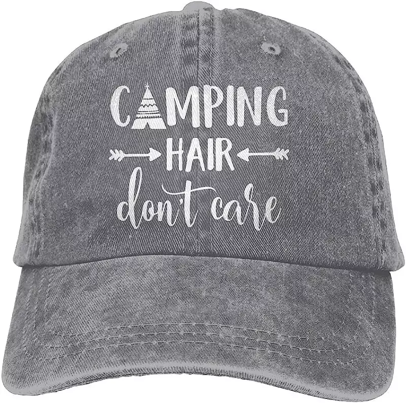 Hot Fashion Casual Unisex Camping Hair Don't Care Vintage Adjustable Baseball Cap Denim Dad Hat Art Peaked Cap For Travel Gift