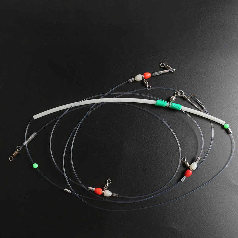 Optimal Fishing Gear Luminous Fishing Tackle Line Group with Bifurcate Main Line and Two or Three Hook Positions