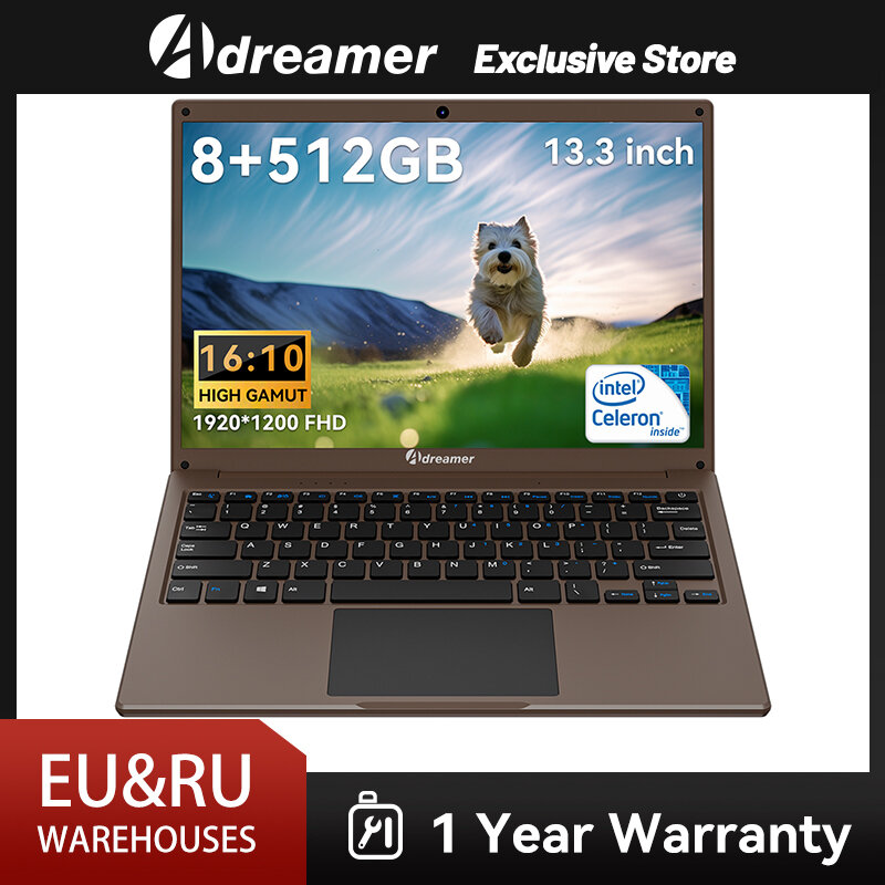 Ноутбук Adreamer LeoBook, 13 дюймов, Intel Celeron N4020, 8 ГБ, 1 ТБ SSD
