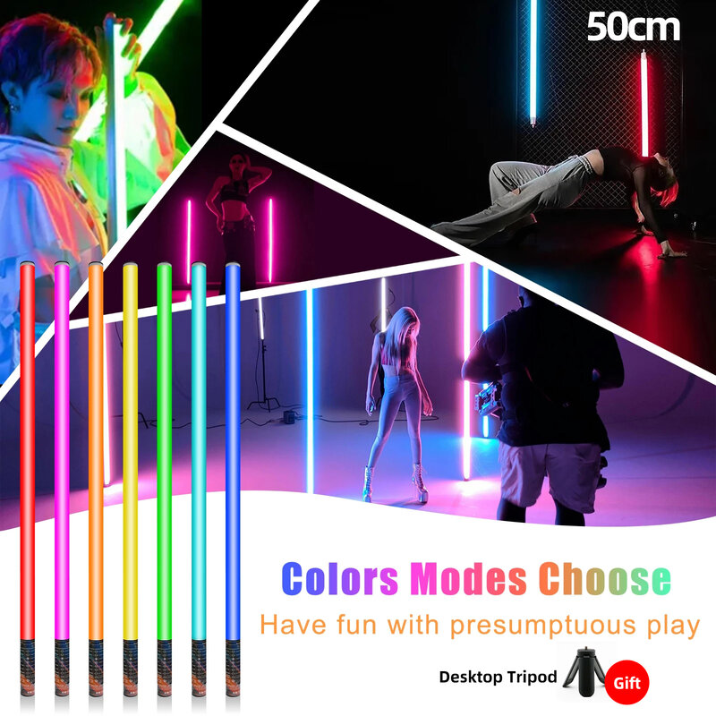 LUXCEO Mood1/Mood 1S 85cm LED RGB Light Stick Colorful Atmosphere Lights Lamp Photography Lighting for Car Room Party Bar Decor