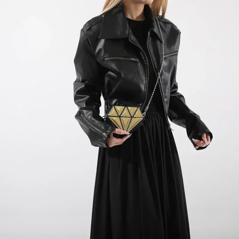 2024 Super Mini Crossbody Bag Fashion Women Sling Luxury Purse Lipstick Pouch Shiny Leather Shoulder Bag Brand Lady Evening Bag