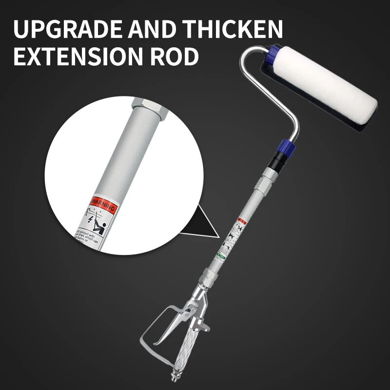 Inner Feed Airless Paint Spray Roller Sprayer Gun High Pressure Wand Power Roller Extension Pole Paint Conveyor