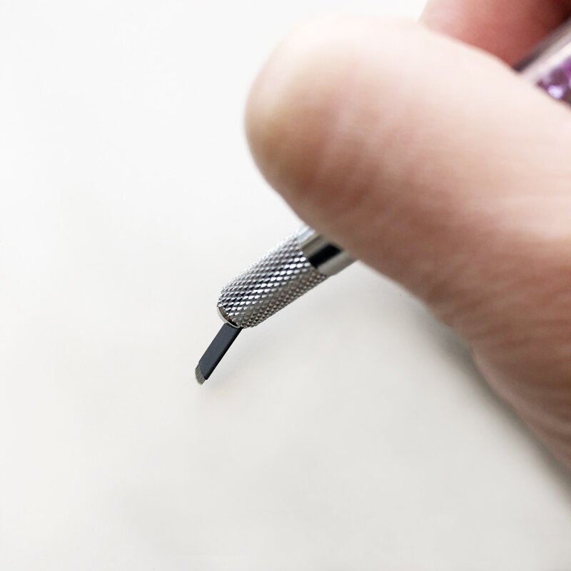 200 pçs/set microblading 0.18mm agulhas de tatuagem agulhas tebori lâminas para caneta manual pernement maquiagem tatuagem agulha lâmina