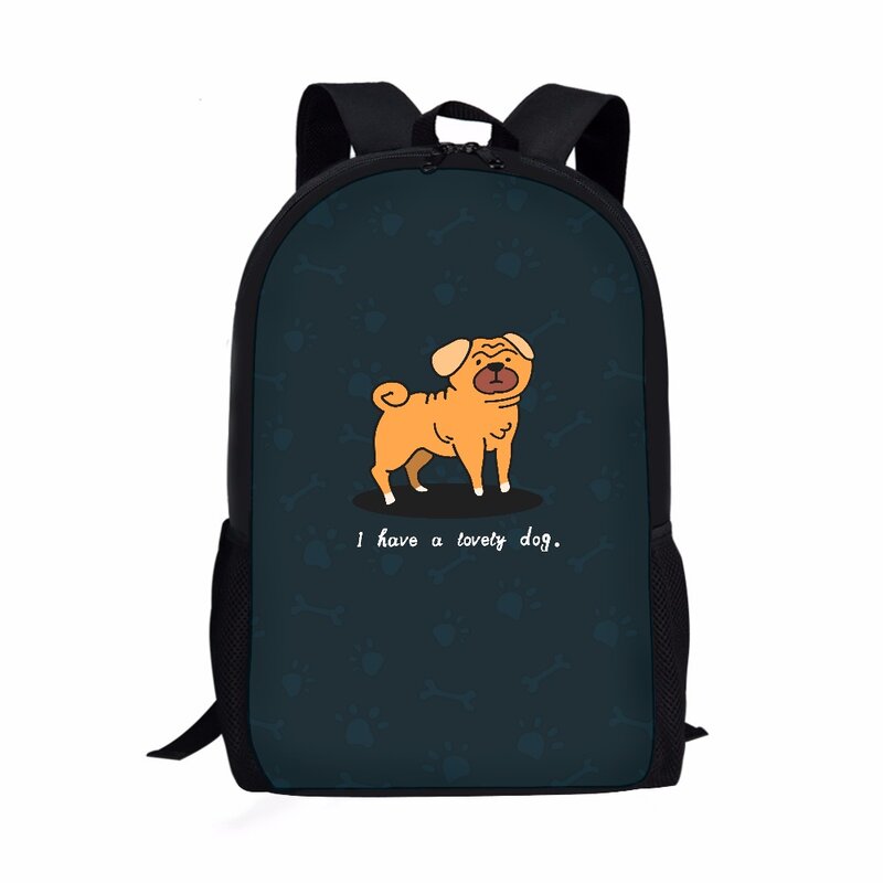 Śliczny pies torba dla uczniów ze wzorem dla uczniów szkół podstawowych, chłopców podstawowych dziewcząt do szkoły, zakupów, plecak wielofunkcyjny podróży