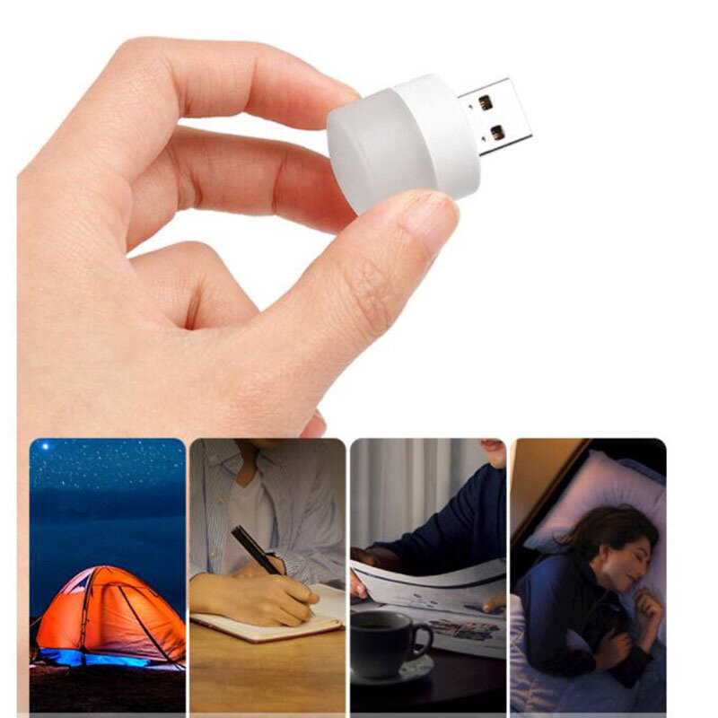 작은 5V USB LED 야간 조명 포트 책 독서 조명 포켓 미니 전구 램프 침대 캠핑 보조베터리 충전 눈 보호 t1