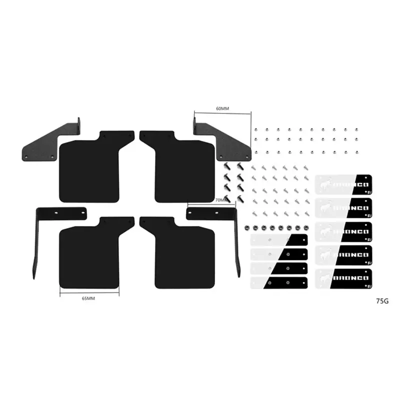 Jeu de garde-boue avant et après en caoutchouc pour voiture RC 1/10, accessoire de simulation pour Inoler, Traxxas TRtage, Ford Bronco, pièces à monter soi-même