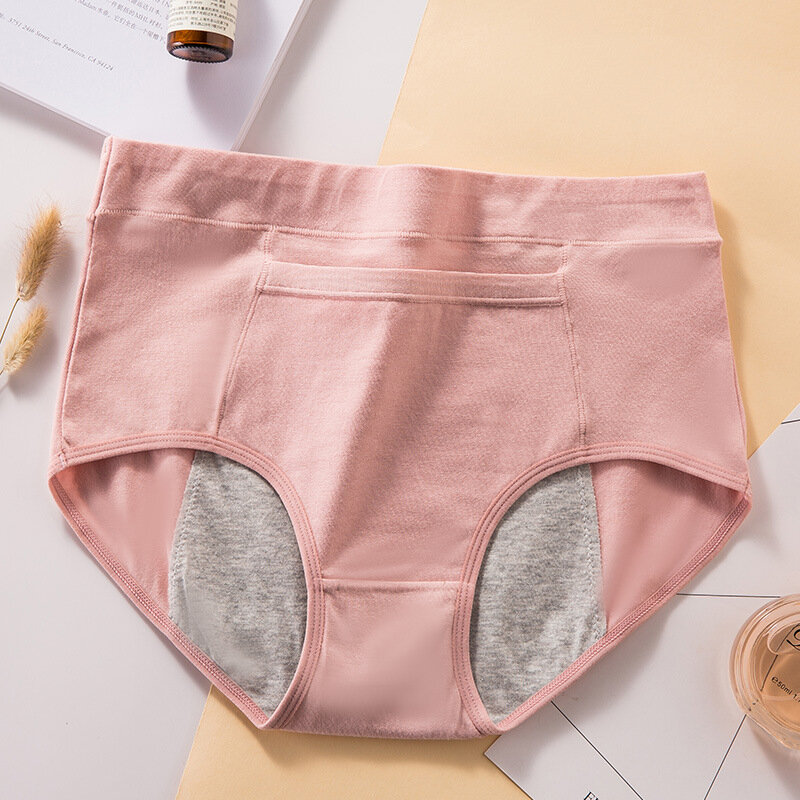 Culotte Menstruelle en Coton pour Femme, Sous-Vêtement Sexy, Taille Moyenne, Période Physiologique