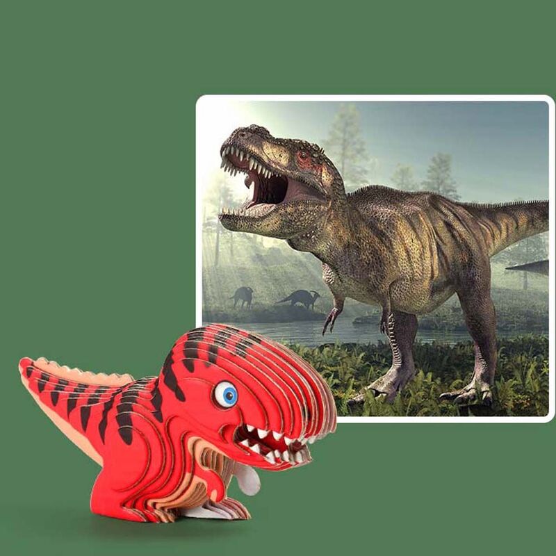 Spielzeug frühes Lernen handgemachtes Handwerk Welt Dinosaurier für Kinder Erwachsene Dinosaurier Puzzle Papier Puzzle 3D Stereo Puzzle Bildung Spielzeug