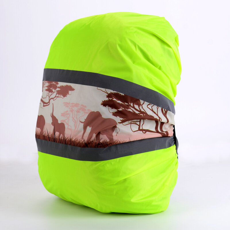 Bolsas de deporte impermeables, cubiertas con patrones reflectantes para mochilas de senderismo y Trekking, 4 Uds.
