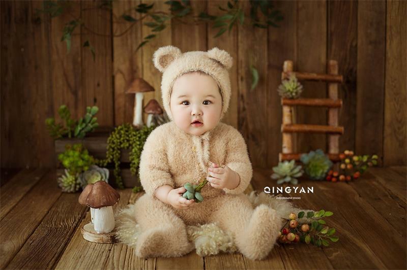 Puntelli fotografia neonato pagliaccetto neonato ragazza orso tute Outfit fotografia puntelli