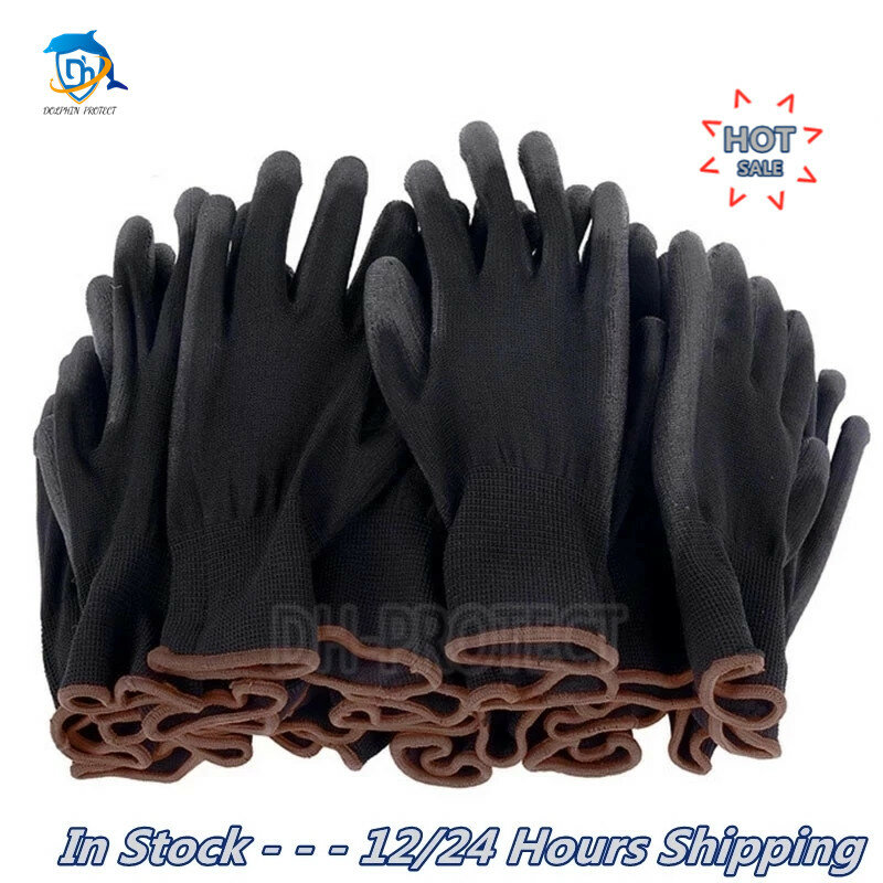 Рабочие перчатки с нитриловым защитным покрытием 10-40 пар, искусственные перчатки и искусственные перчатки с покрытием ладони, полученные CE EN388