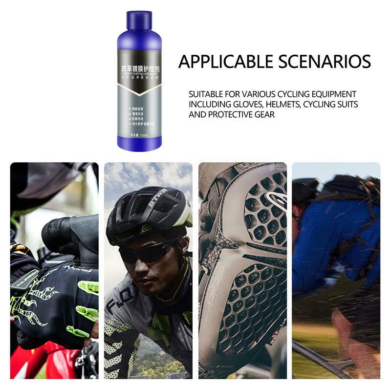 Spray per la pulizia del motociclo senza risciacquo detergente per parabrezza faro ciclismo cappello equipaggiamento protettivo guanti pulizia copricapo per bici