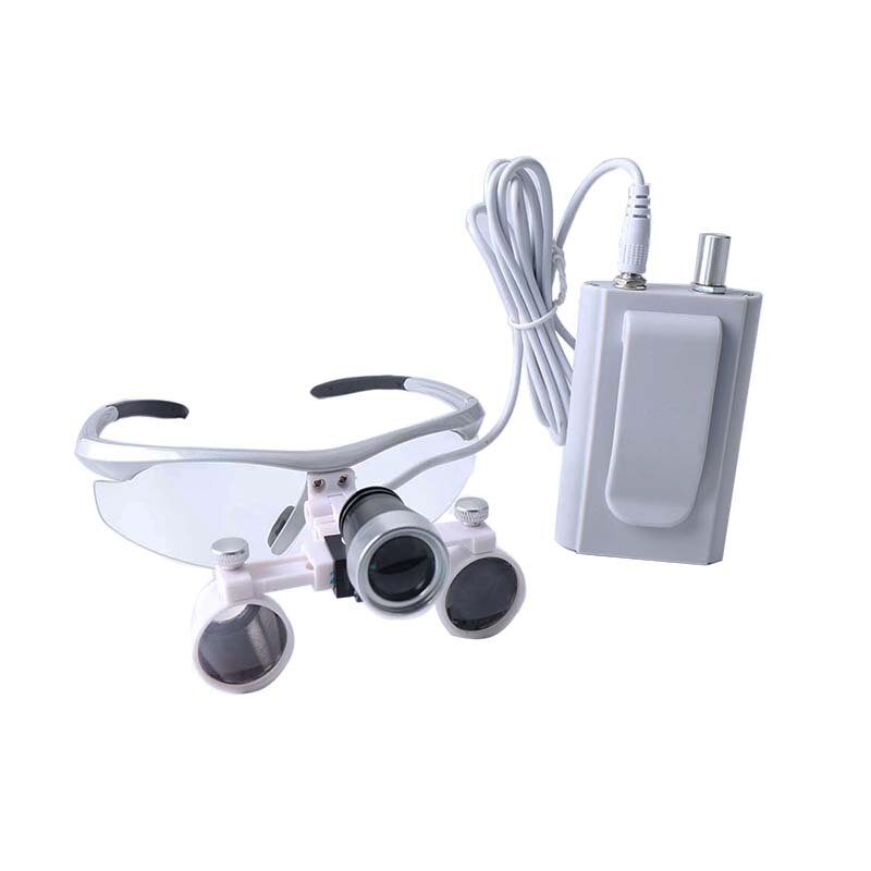 2.5X Surgical Loupes With LED Light Oral Lamp Medical Dentistry Dental Magnifying Glass Surgery
