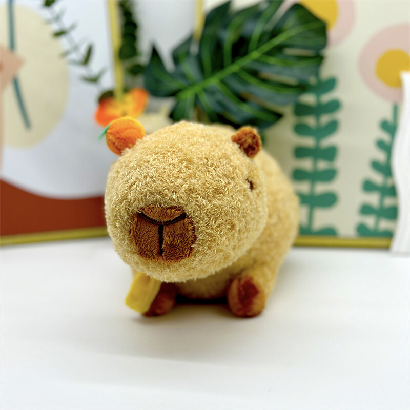 Peluche de la vida Real de Amuse Capybara Mochi, Fluffty Capybara, lindo juguete de peluche