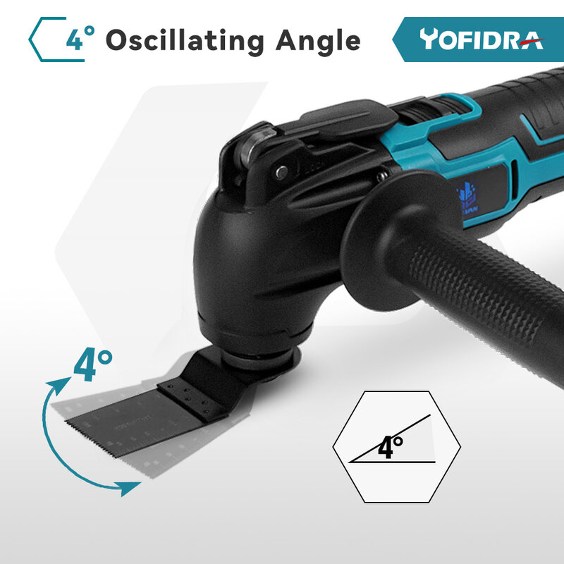 Yofidra Oscillerende Multifunctionele Tool Elektrische Zaag Trimmer Shovel Snijmachine Voor Makita 18V Batterij Houtbewerking Tool