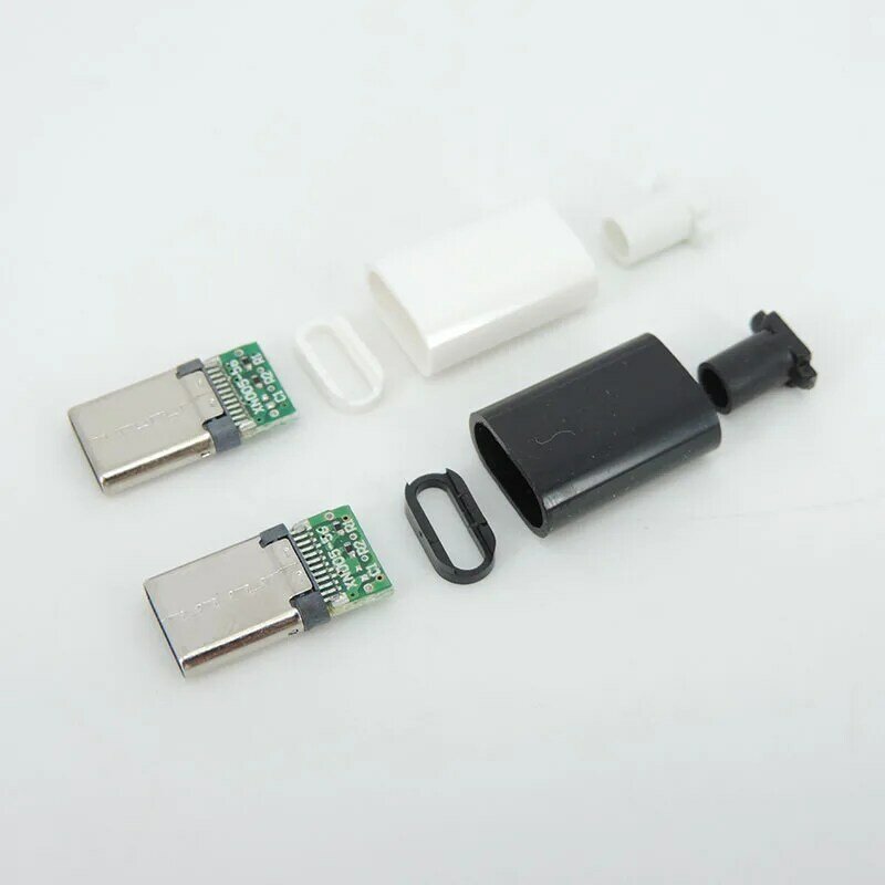 Typ c USB 3,1 24-poliger Stecker Schweißen Stroma schluss adapter DIY Reparatur Typ C Lade datenkabel Zubehör weiß schwarz q1