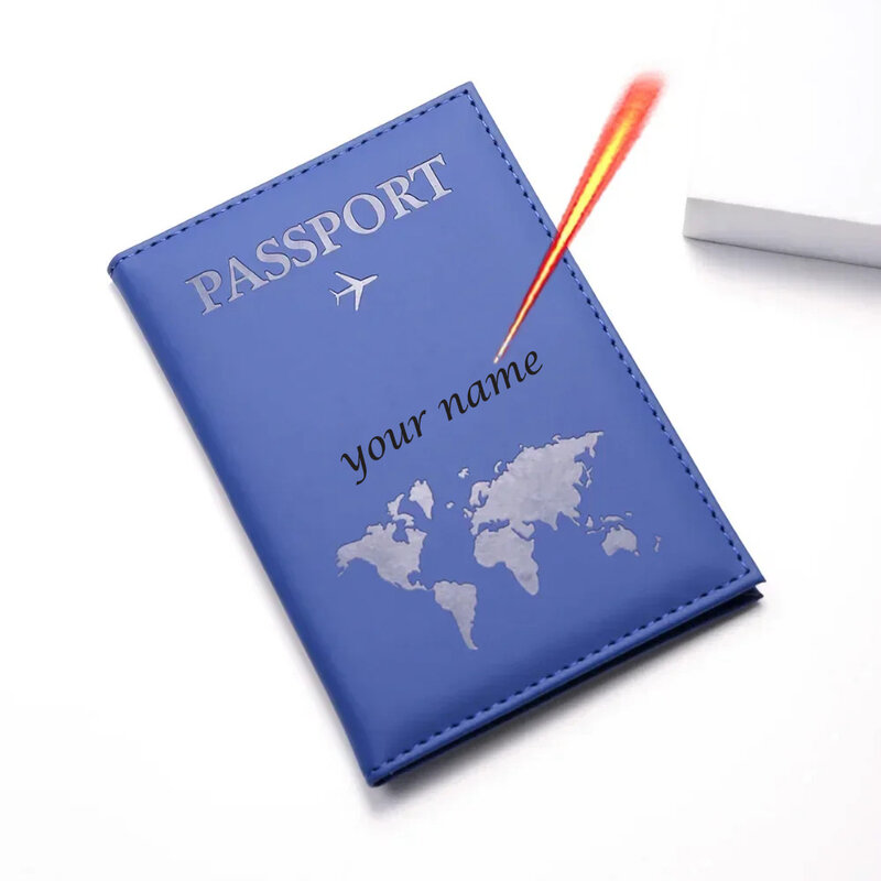Disesuaikan Uni Eropa paspor penutup pasangan peta Paspor Sampul buku wanita perjalanan pribadi hadiah pernikahan