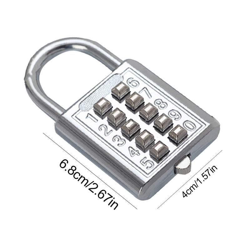 Gembok Gym dengan tombol kode kombinasi gembok keamanan 8/10 digit kode Digital gembok kunci loker kecil untuk siswa pagar