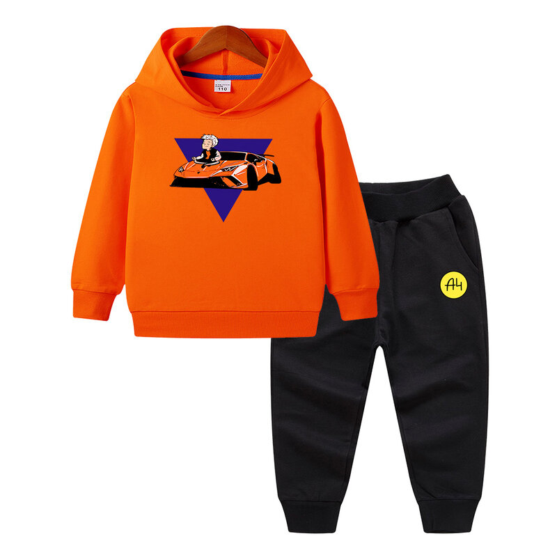 Merch A4 Gelik Lamba Boy Kids Hoodies Pak Kwaliteit Comfortabele Baby Capuchon Sweatshirts Casual Kleding Kids Kleding Set