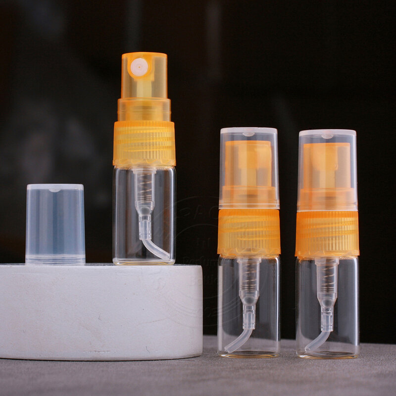 1PC 2ml Clear Mini Perfume Glass Bottle Empty Cosmetics Bottle Sample Test Tube Thin Glass Vials Portable Travel Accessories