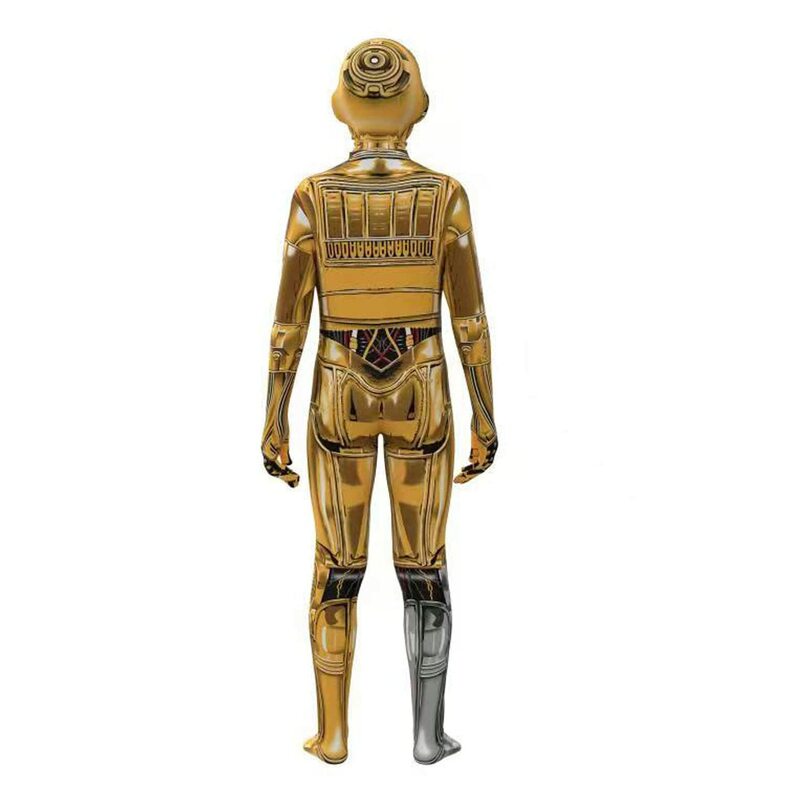 C3PO Movie Cosplay Jumpsuit Halloween Costume Party Masquerade Costume Props