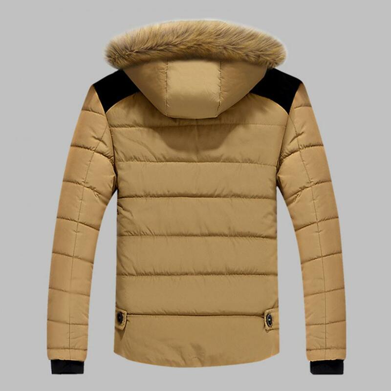 Зимняя куртка со съемной шапкой, кардиган, зимнее пуховое пальто, очень толстая, очень теплая, с подкладкой, с высоким воротником, мужская куртка, парки с подкладкой
