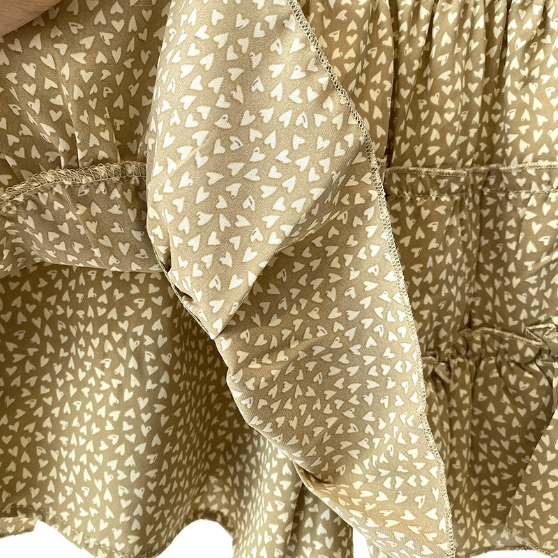 Мини-юбка женская трапециевидная с высокой талией и цветочным принтом