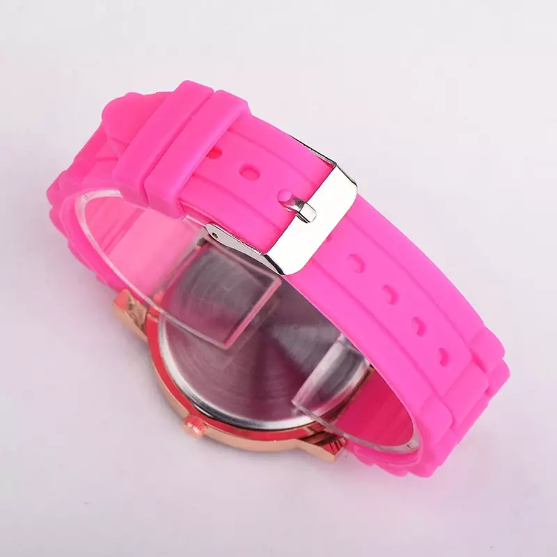 Reloj de pulsera con diseño de unicornio rosa para niños, cronógrafo de cuarzo con correa de cuero y dibujos animados, con diamantes, estilo Saat