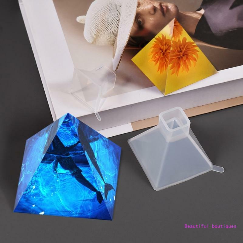 Stampi a piramide in silicone, stampo per fusione gioielli, ornamenti per desktop, stampo per candele, DropShip