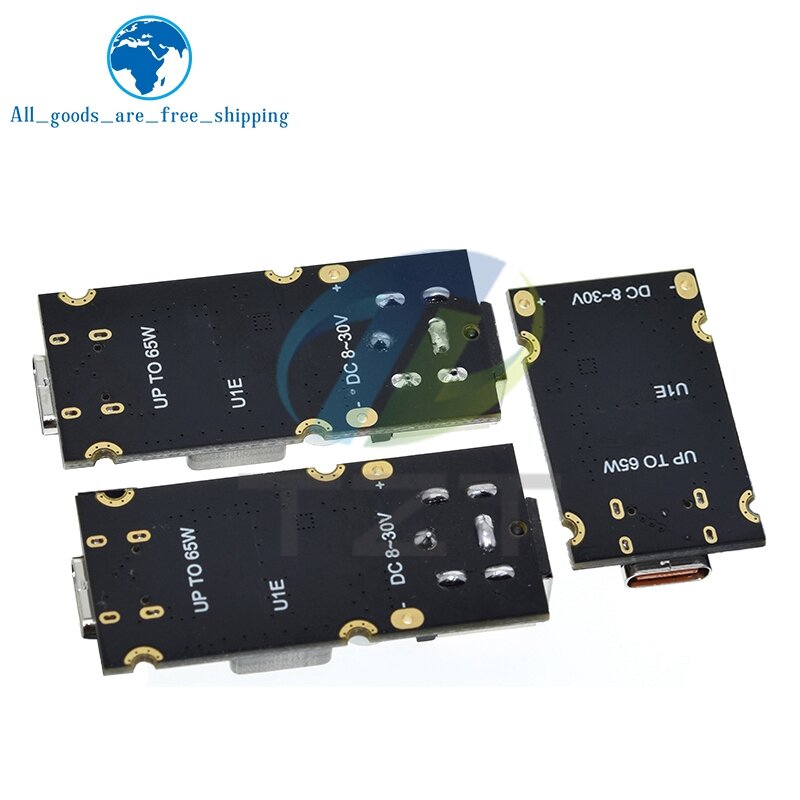 TZT QC4.0 QC3.0 Type-C USB PD65W Fast Charging Adapter Module DC8-32V 3.25A 65W Step Down Module For Huawei SCP/FCP Apple PD