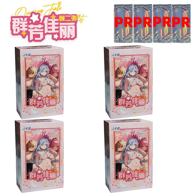 Commercio all'ingrosso 4 scatole un gruppo di belle donne 2 carte da collezione Anime Girl Party costume da bagno Bikini Doujin giocattoli e hobby regalo