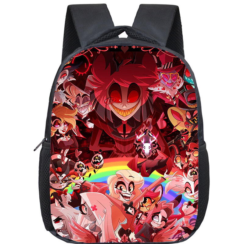 Children Hazbin Backpack Funny Cartoon Kids Bookbag Small Bag Anime Waterproof Backpack Kindergarten School Bags for Boys Girls