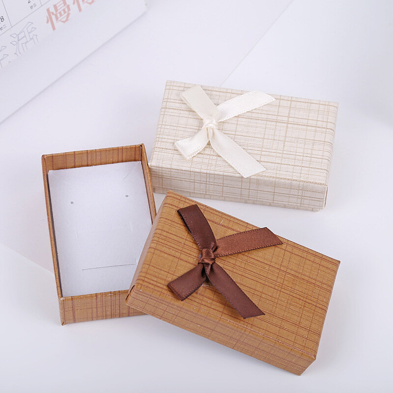 1Pc Elegante Kartonnen Sieraden Set Geschenkdoos Ring Ketting Oorbellen Parfum Geschenkverpakking Dozen Met Spons Binnen Rechthoek