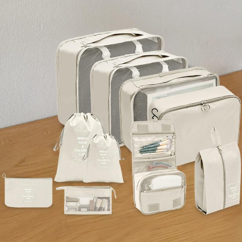 10x Draagbare Verpakkingsblokjes Polyester Multifunctionele Reisopbergzakken Bagage Organisatoren Voor Reisbakken Koffer Reizen Duffle