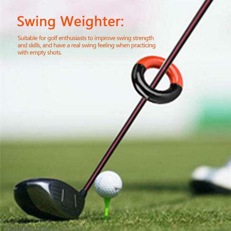 Golf Swing Weight Ring gewichteter Club Trainer Balck und roter Fahrer Kopf Gewicht Ring Golf Warm Up Swing Donut für Golfer Erwachsene