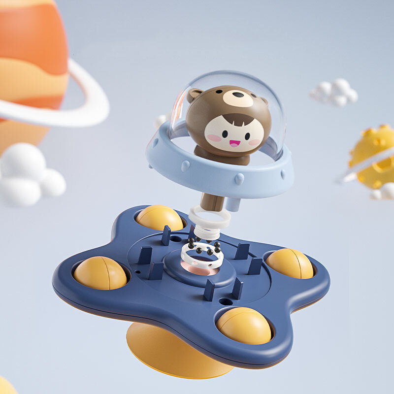 Baby's Funny Bath Dinning Chair Brinquedos, Spinning Top, Cute Cartoon Animals Spinner para bebês, Toddlers, Water Fun Toy para crianças