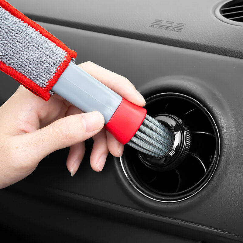 Strumento per la pulizia della presa del condizionatore d'aria dell'auto spazzola antipolvere multiuso accessori per auto spazzola per la pulizia della spazzola multiuso interna