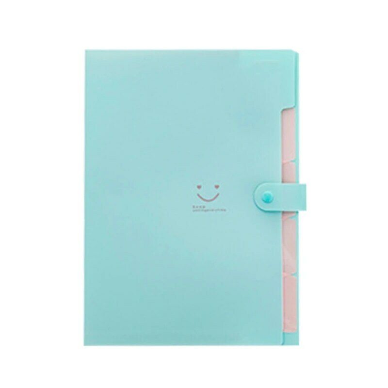 P82F 5 Folder Portabel Saku untuk Penyimpanan Dokumen Perlengkapan Kantor & Sekolah Guru