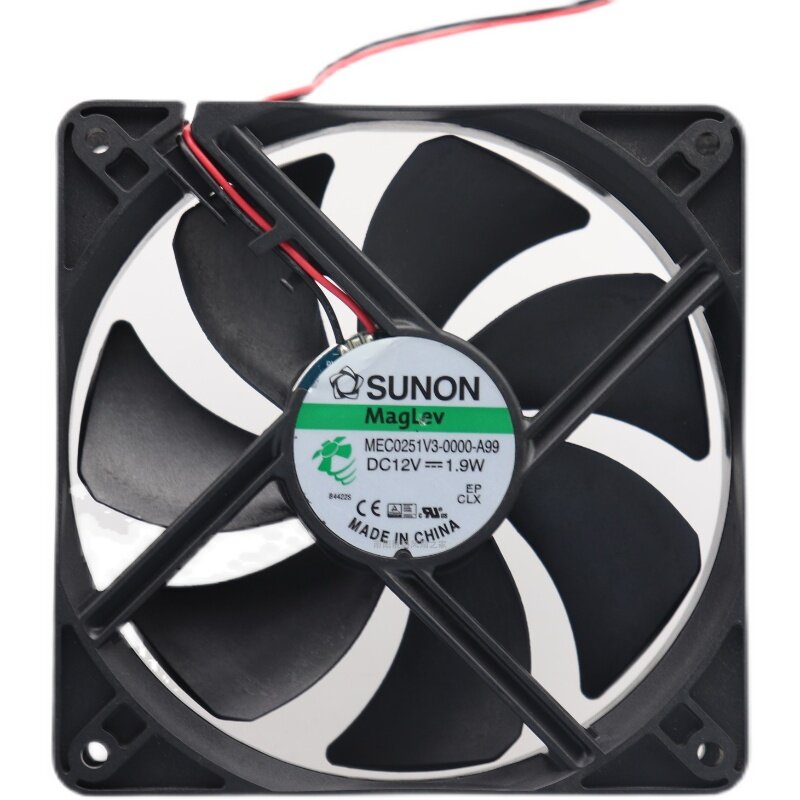 Sunon MEC0251V3-000U-A99 dc 12v 1.9w 120x120x25mm ventilador de refrigeração do servidor de 2 fios